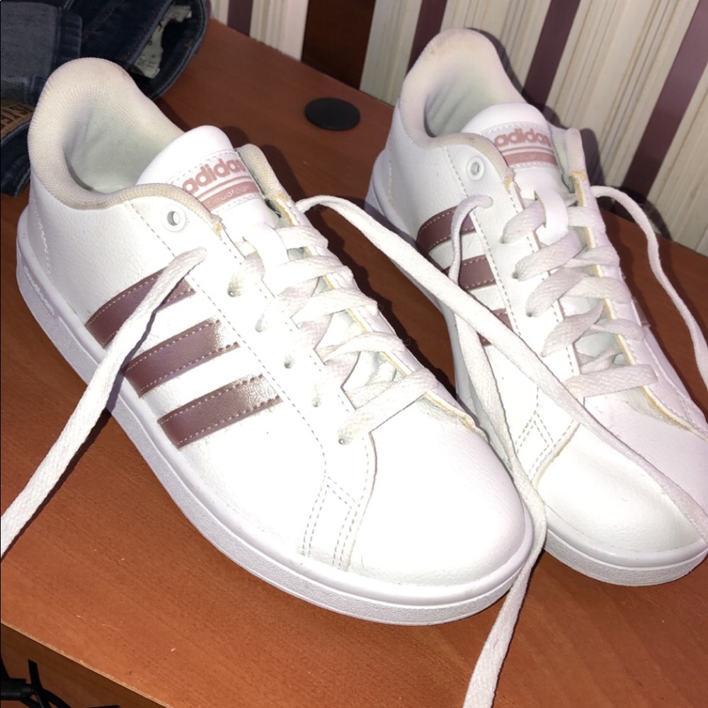 Pink striped Adidas